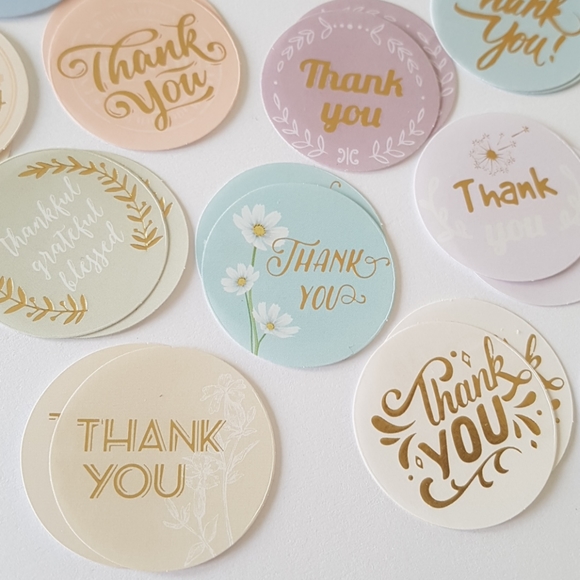 46 pcs Multicolored Thank You Stickers 1.38" in - Picture 8 of 13